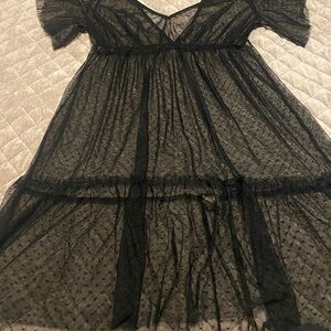 Black Sheer Plus Size Dress